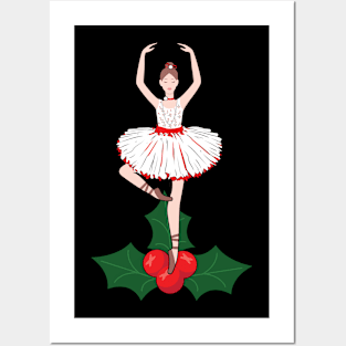 ballerina Christmas Posters and Art